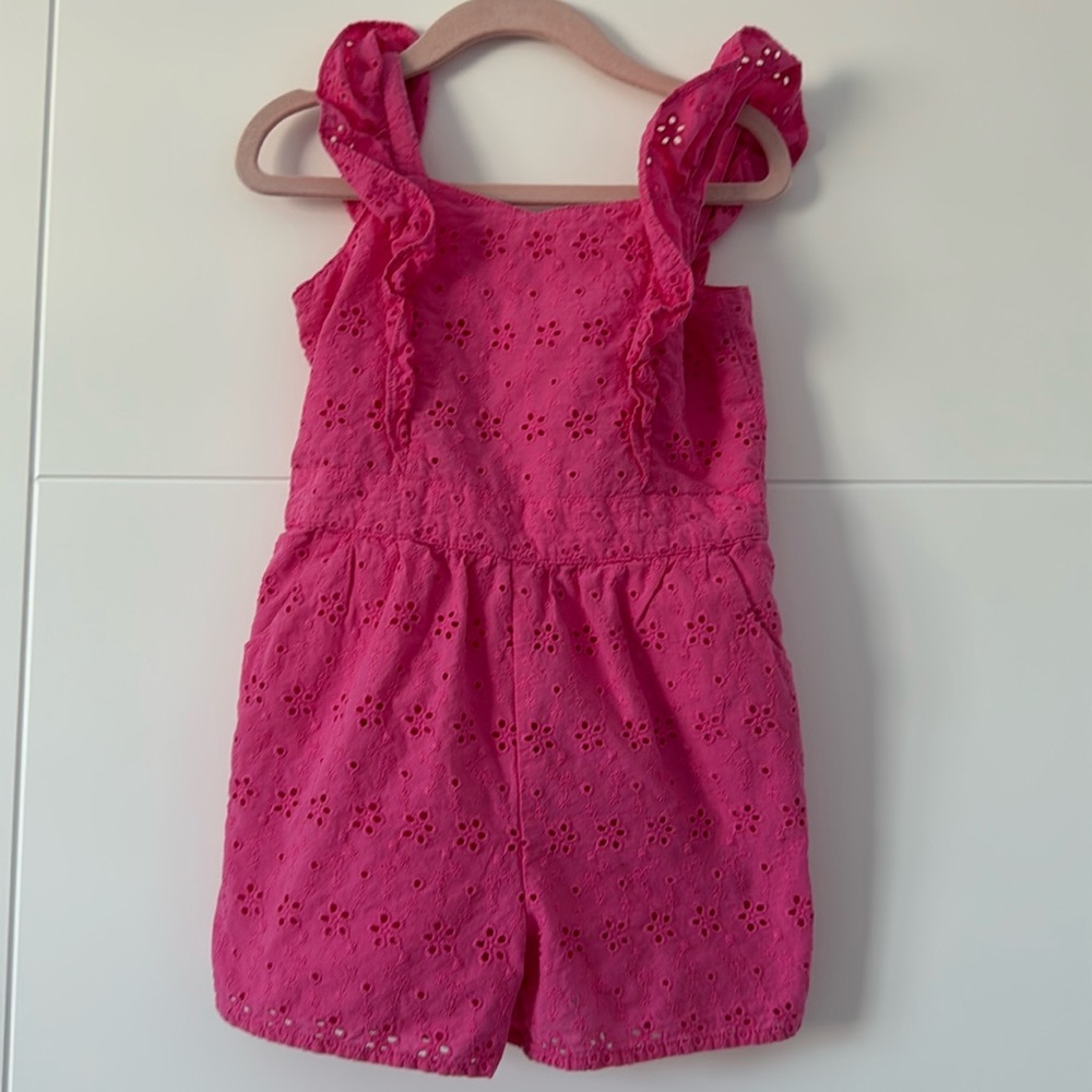 Janie and Jack Eyelet Ruffle Romper